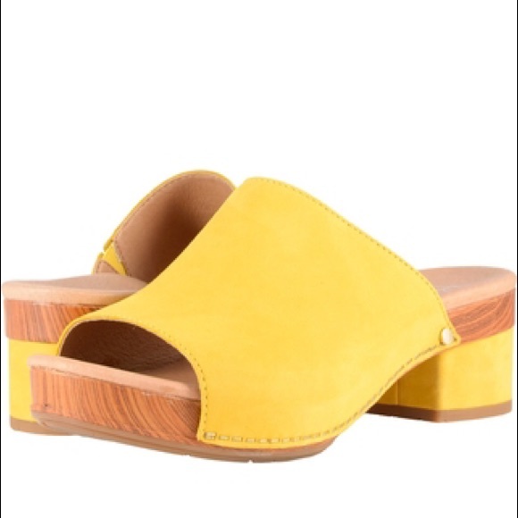 yellow dansko sandals